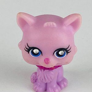 Polly Pocket Sparkling Pets # 57 Purple Kitty Cat Pretend Play Animal Figure Toy